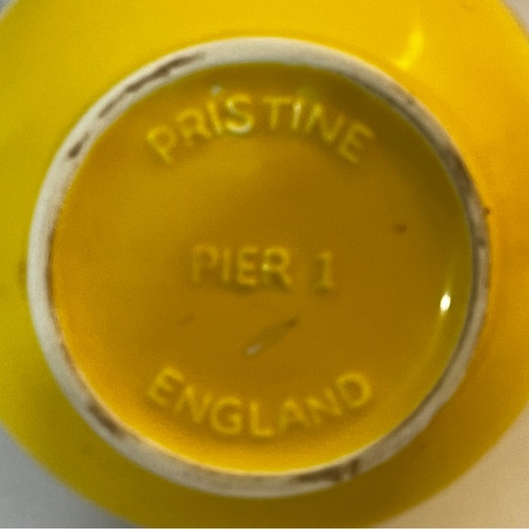 Pier 1 Dining Vintage Pristine Pier England Ceramic Pottery Yellow